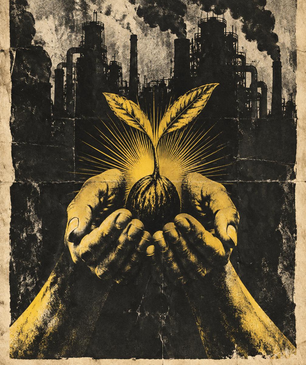 Yellow and black proposed FUTURE protest print